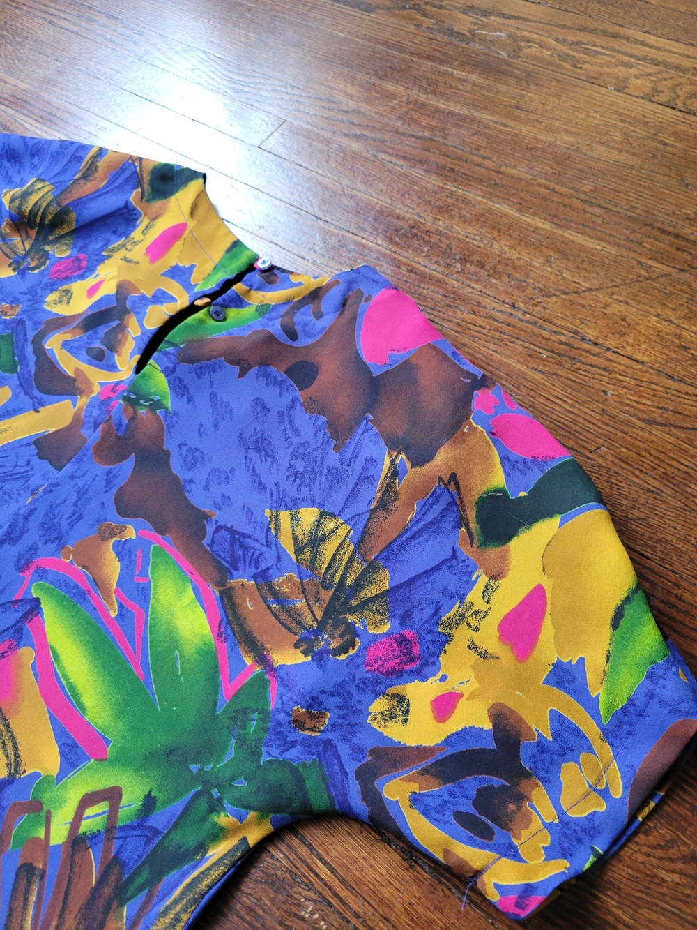 Nicola Petites Tropical Bright Blouse Size Small Casual, Travel Resort - Picture 11 of 15